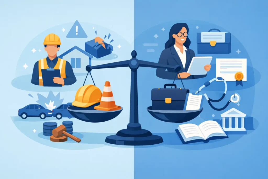 General Liability vs Professional Liability