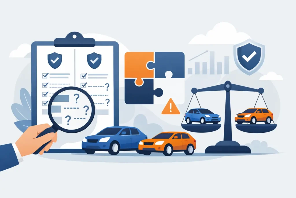 How to Compare Auto Policies Without Missing Gaps